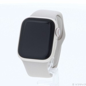 (中古)Apple Apple Watch Series 9 GPS + Cellular 41mm スターライトアルミニウムケース スターライトスポーツバンド(349-ud)
