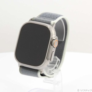 (中古)Apple Apple Watch Ultra 2 GPS + Cellular 49mm チタニウムケース グリーン/グレイトレイルループ(262-ud)