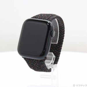 (中古)Apple Apple Watch Series 9 GPS 45mm ミッドナイトアルミニウムケース Black Unityブレイデッドソロループ(258-ud)