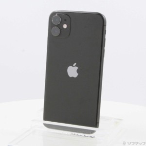 (中古)Apple iPhone11 64GB ブラック MHDA3J/A SIMフリー(384-ud)