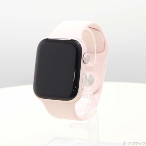 (中古)Apple Apple Watch Series 9 GPS 45mm ピンクアルミニウムケース ライトピンクスポーツバンド(344-ud)