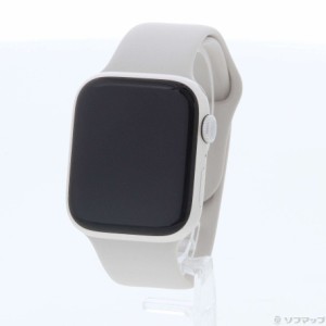 (中古)Apple Apple Watch Series 7 GPS 45mm スターライトアルミニウムケース スターライトスポーツバンド(305-ud)