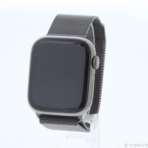 (中古)Apple Apple Watch Series 9 GPS + Cellular 45mm グラファイトステンレススチールケース グラファイトミラネーゼループ(269-ud)