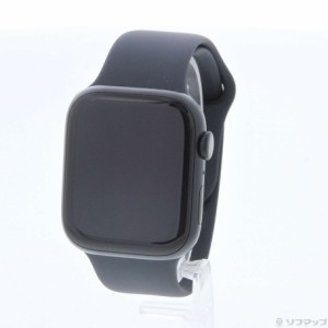 (中古)Apple Apple Watch Series 9 GPS 45mm ミッドナイトアルミニウムケース ミッドナイトスポーツバンド(262-ud)