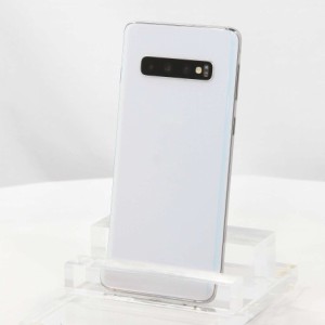 (中古)SAMSUNG GALAXY S10 128GB プリズムホワイト SCV41 auロック解除SIMフリー(348-ud)