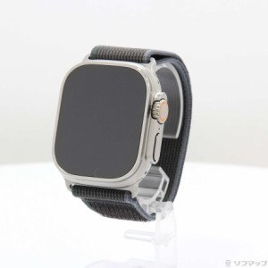 (中古)Apple Apple Watch Ultra 2 GPS + Cellular 49mm チタニウムケース ブルー/ブラックトレイルループ(258-ud)