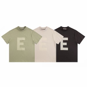 「FEAR OF GOD ESSENTIALS」 エッセンシャルズ ビッグEフロッキード・ショートスリーブTシャツ