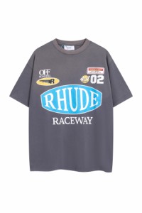 ルード RHUDEレトロプリント半袖Tシャツ