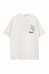 ルード RHUDEレトロプリント半袖Tシャツ