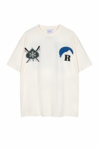 ルード RHUDEサンセットスノーマウンテンロゴ半袖Tシャツ