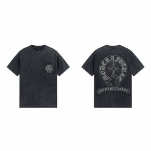 Chrome Hearts クロムハーツカジュアルな半袖男女カップル・ルーズTシャツ