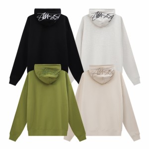 Stussy ステューシー フード付き刺繍レターパッド入りフード付きスウェットシャツ