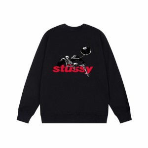 Stussyステューシー黒球8髑髏oフード付きパーカー