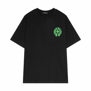 Chrome Hearts クロムハーツ 春夏新作 ホースシューグラフィティ クロスプリント ウォッシュド半袖Tシャツ