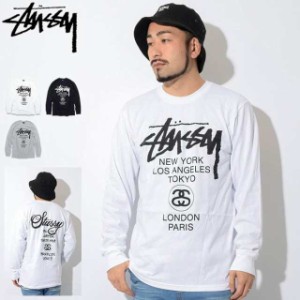 ステューシー Tシャツ 長袖 STUSSY メンズ World Tour 限定(stussy tee カットソー トップス ロンt ワールドツアー 3993276 USAモデル 正