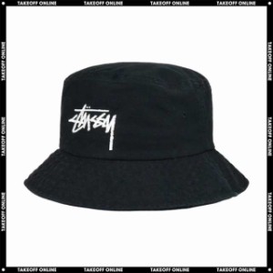 STUSSY BIG STOCK BUCKET HAT BLACK ユニセックス 帽子 ステューシー ビッグストック バケットハット ブラック ストリート 定番