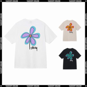 STUSSY FLOWER TEE WHITE / BLACK / SMOKE ユニセックス 半袖Tシャツ ステューシー フラワーTシャツ ホワイト/ブラック/スモーク 3色展開