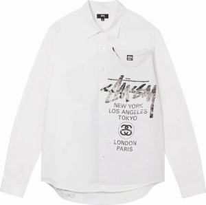 ステューシー　Stussy　 World Tour Shirt シャツ　プリントシャツ　1110249 並行輸入品