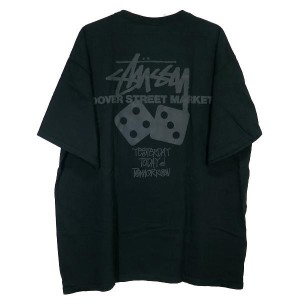 STUSSY ステューシー x DOVER STREET MARKET ドーバーストリートマーケット DICE 15TH PIG DYE TEE ダイス ピグメント ダイ Tシャツ ブラ