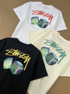 STUSSY  ステューシー Rainbow Dice 半袖Tシャツ 並行輸入品