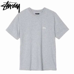 STUSSY ステューシーTシャツ【 Stock Logo Crew S/S Tee】Grey Heather（Ｍサイズ）2019S メンズウエアー