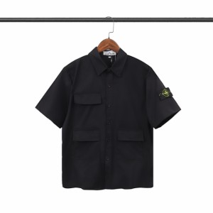 StoneIsland  ストーンアイランド ソリッドカラー ソフトシェル シャツスタイル 半袖