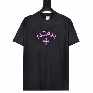 NOAHプリモーディアル・クロス プリント ウォッシュド＆エイジング 半袖Tシャツ