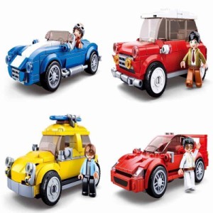 ブロック互換 レゴ 互換品 レゴモデル車 4個セット レゴブロック LEGO クリスマス プレゼント