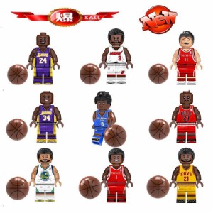 ブロック互換 レゴ 互換品 レゴミニフィグ バスケットボール 選手9体 ボール付き レゴブロック LEGO クリスマス プレゼント