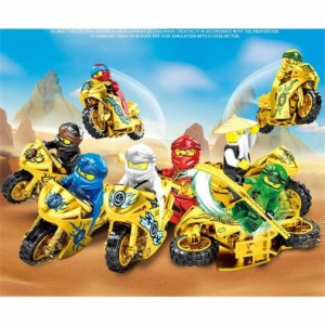 ブロック互換 レゴ 互換品 レゴミニフィグ ニンジャゴー 忍者とバイク各８台Bセット レゴブロック LEGO クリスマス プレゼント