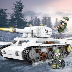 ブロック互換 レゴ 互換品 レゴミリタリーKV-1戦車 ソ連重戦車 ミニフィグとライト付き 互換品クリスマス プレゼント