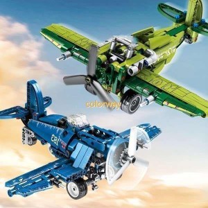 ブロック おもちゃ スピットファイア F4-U レゴ交換品 テクニック 戦闘機 ファイター 飛行機 クリスマスプレゼント