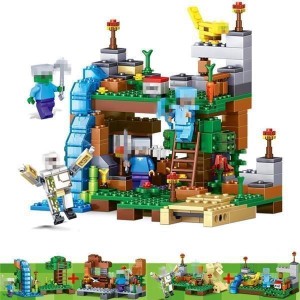 ブロック おもちゃ レゴブロック交換品 村人 四種類 滝 木 砂漠 密林 モンスター 男の子 LEGO互換 おもちゃ 子ども玩具 知育玩具 誕生日 