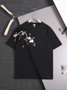 LOEWEロエベ  パンダ刺繍半袖Tシャツ