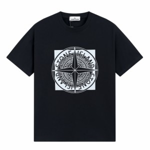 Stone lsland/ストーンアイランド新作胸大コンパスプリント柄半袖Tシャツ