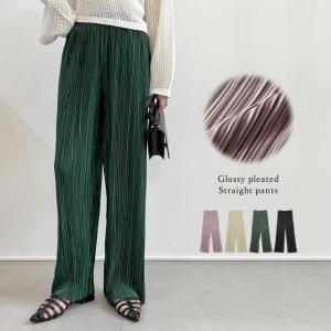 裏地なしグロッシープリーツストレートPT