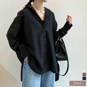 【TIME SALE】2WAYスリットスリーブオーバーシャツ