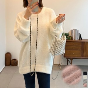 モヘアタッチシャギーニットチュニック