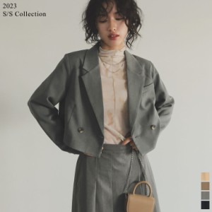 [SPRING SALE][2023S/S COLLECTION]ショート丈テーラードジャケット