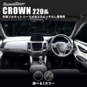 トヨタ クラウン 220系 CROWN 内装パネルフルセット シートメモリスイッチなし車専用 全2色 内装 カスタム パーツ インテリアパネル