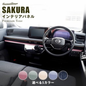 【6/18(火)〜6/20(木)は店内全品10％OFFクーポン】日産 サクラ (2022年6月〜) インパネラインパネル 全5色 パーツ カスタム 内装 アクセ