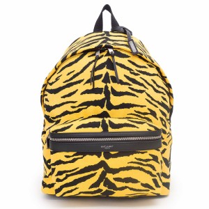 （新品・未使用品）サンローラン パリ SAINT LAURENT PARIS ファブリック CITY BACKPACK MIAMI ZEBRA バックパック リュック ゼブラ タイ