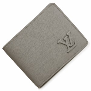 （新品・未使用品）ルイ ヴィトン LOUIS VUITTON ポルトフォイユ ミュルティプル 二つ折り財布 札入れ アエログラム レザー カーフ グレ