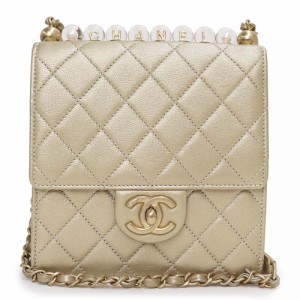 （未使用　展示品）シャネル CHANEL マトラッセ シックパール アクリルビーズ フラップバッグ チェーン ショルダーバッグ 斜め掛け ゴー