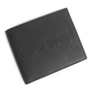 （新品・未使用品）グッチ GUCCI ロゴ コインウォレット 二つ折り財布 カーフスキン レザー ブラック 黒 658681 箱付