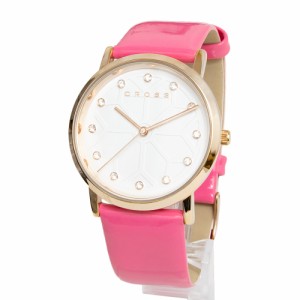 （新品・未使用品）クロス CROSS 腕時計 クォーツ ステンレススチール レザー ミネラルクリスタル ピンク ゴールド CR9036-03 箱付