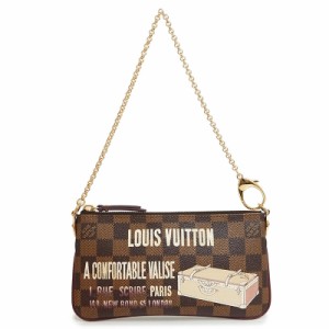 （新品・未使用品）ルイ ヴィトン LOUIS VUITTON ポシェット ミラ MM アクセサリーポーチ チェーン バッグ ダミエ トランク ブラウン 茶 