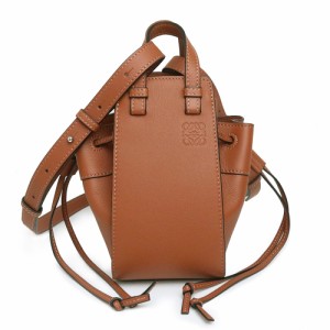 （新品・未使用）ロエベ LOEWE ハンモック ドローストリング ミニ 2way ショルダー ハンドバッグ 斜め掛け クラシックカーフ レザー タン