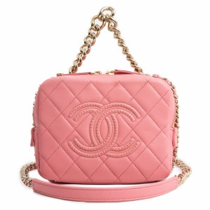 （未使用　展示品）シャネル CHANEL マトラッセ バニティ チェーン 2Way ショルダー ハンドバッグ 斜め掛け ラムスキン レザー ピンク ゴ