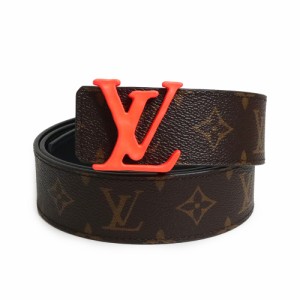 （新品・未使用品）ルイ ヴィトン LOUIS VUITTON サンチュール LVシェイプ ベルト モノグラム レザー 40MM ＃90/36 ブラウン オレンジ 茶